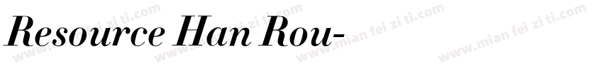 Resource Han Rou字体转换